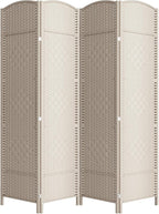 Cocosica 4 Panel Room Divider, 6Ft Folding Privacy Screen, Tall by cocosica
