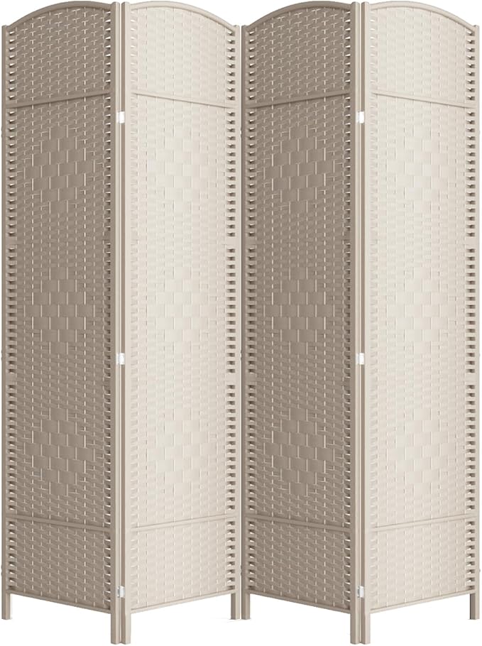 Cocosica 4 Panel Room Divider, 6Ft Folding Privacy Screen, Tall by cocosica