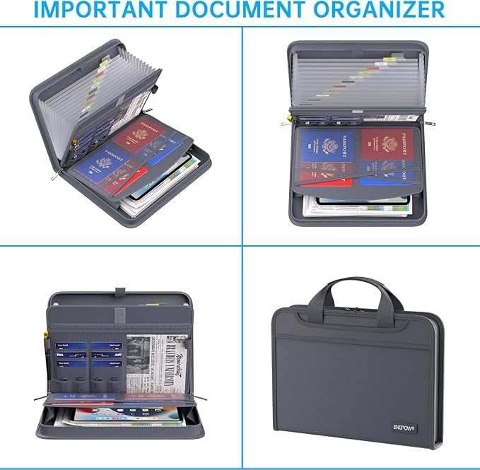 ENGPOW Accordion File Organizer, Fireproof Expanding File Folder - Image 4