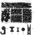 200 Pieces Push Pins Thumb Tacks Black Push Pins by BESARME