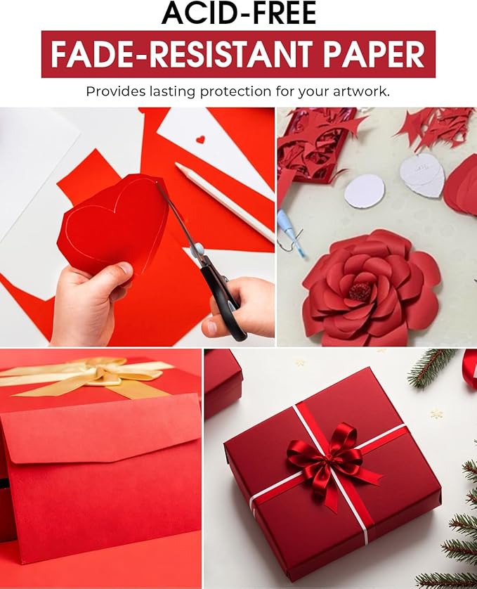 70 Sheets Red Tones Cardstock & Reds Construction Paper, Heavyweight - Image 5