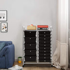 HAPPYGRILL 15-Drawer Rolling Cart, Storage Carts - Image 4