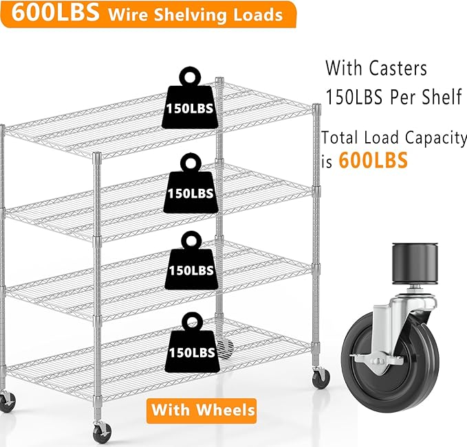 Himimi 4 Tier Wire Shelving - Image 8