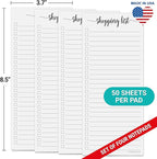 321Done 4-Pack Shopping List Notepad, 3.7x8.5 - Image 2