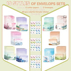 TaoBary 160 Pcs Stationery Paper Set 50 Double Sided Stationery Papers - Image 4