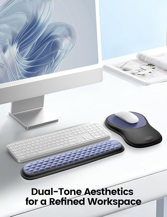 meatanty Keyboard and Mouse Wrist Rest Set, Ergonomic Wrist Pad Support - Image 4