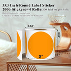 3 Inch Round Colored Dot Stickers, 4 Rolls in Dispenser Box - Image 2