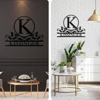 Personalized Metal Signs | Metal Name Sign | Split Letter Monogram | Home Decor - Image 3