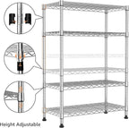 M MZG 1000 lbs Storage Shelving Steel Heavy Duty 4-Tier Utility Shelving Unit - Image 5