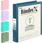 BinderX Extra Durable 3 Ring Binder, Round Rings 1 Inch Binder, Fits 175 Sheets by Sooez