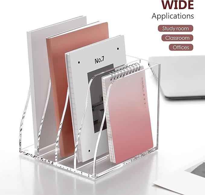 SANRUI Acrylic File Organizer, Compact Desk Organizer - Image 5