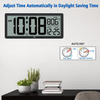 wallarge 14.5'' large digital wall clock battery operated, package contents