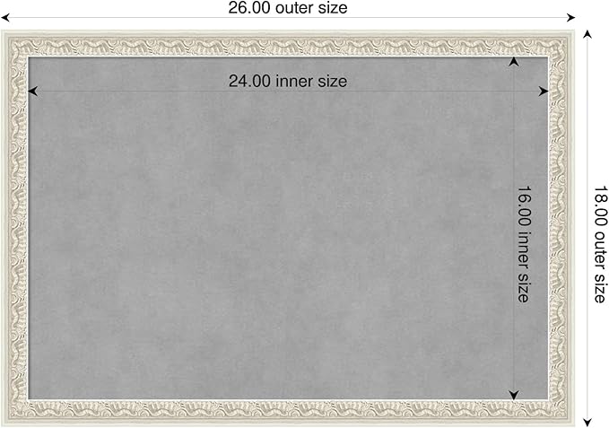 Amanti Art Silver Framed Magnetic Board 18x26 Medium Vision Board - Image 2