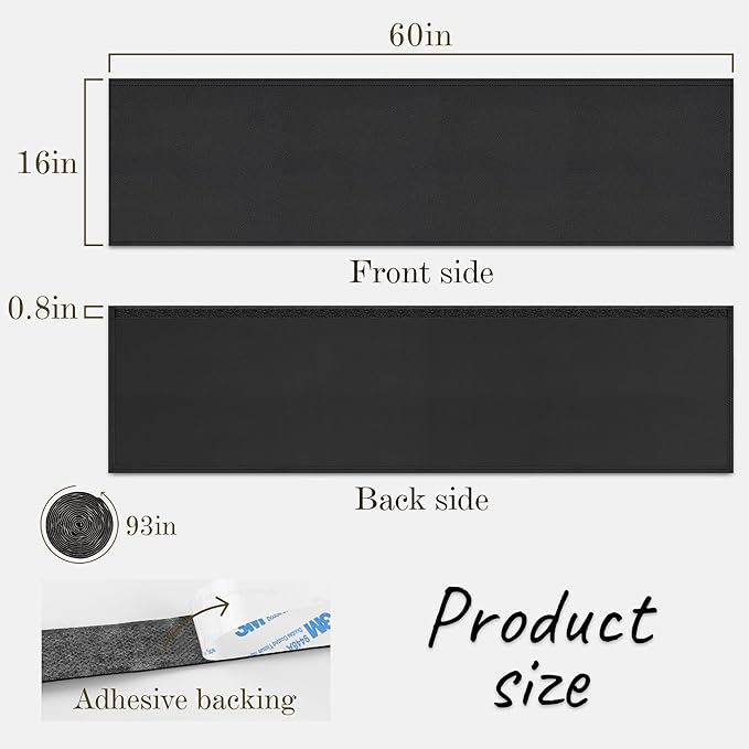 EcoBrisa Under Desk Privacy Panel Self-Adhesive Modesty Panel Stand Up Desk - Image 3
