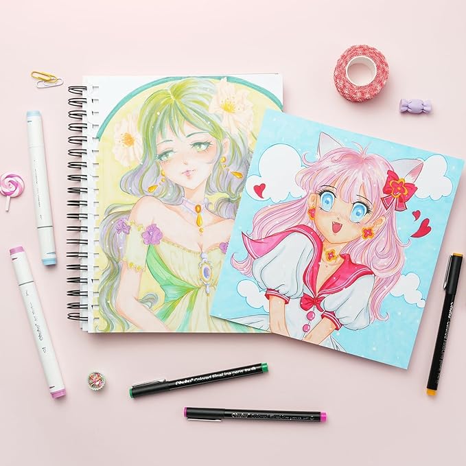 Ohuhu Colored Fineliner Drawing Pens: 18 Packs Fineliners 11 Colored Pens & 7 - Image 9