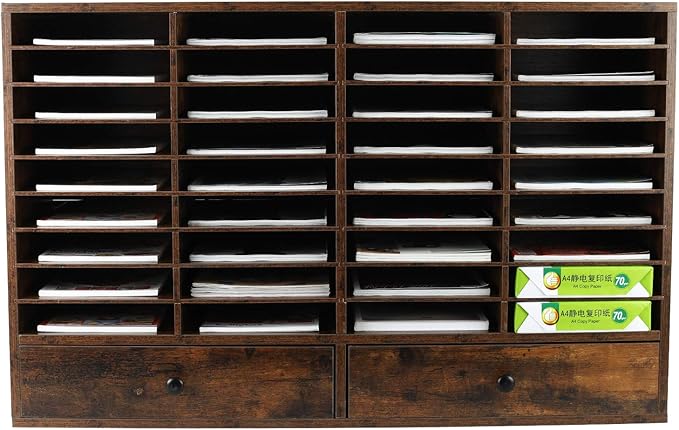 PAG Mail Sorter Organizer, Wood Literature Organizer, Student Mailbox - Image 2