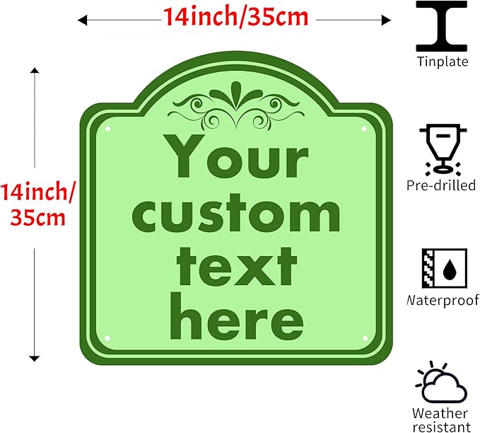 Custom Sign, Custom Indoor/Outdoor Decorative Sign，Aluminum Weatherproof Metal - Image 2