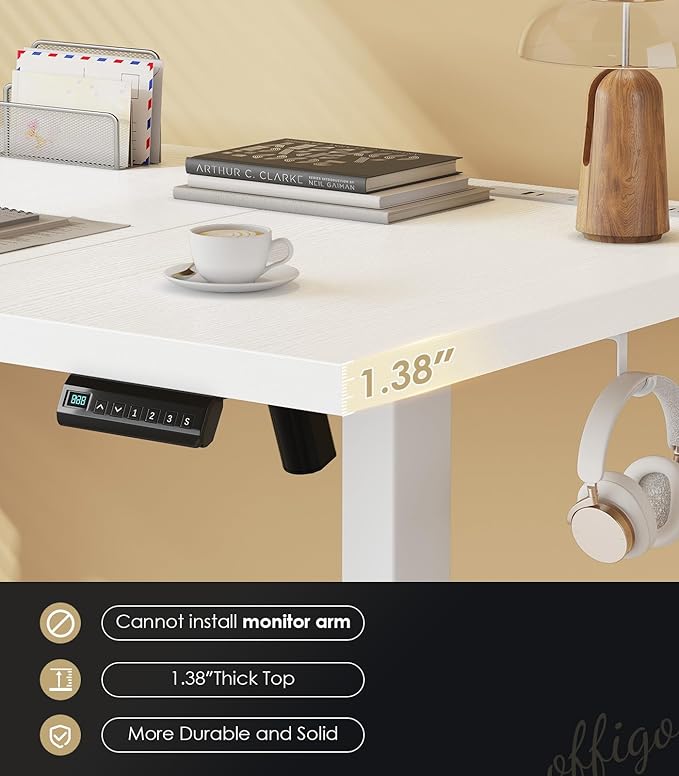 OffiGo 79 Inch Executive Electric Standing Desk, Height Adjustable Desk - Image 4