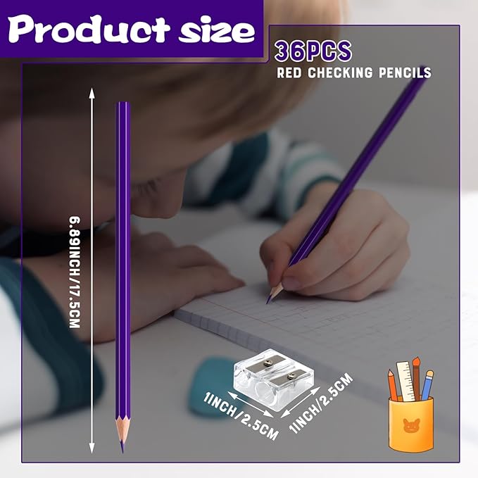 sqzrmdcg 36 PCS Purple Colored Pencils, Pre-sharpened Professional Wooden Art - Image 2