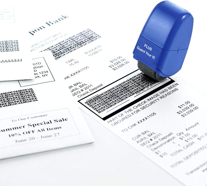 Guard Your ID Identity Protection Stamp Roller, Deluxe Multi-Color 4-Pack - Image 7