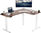 VIVO Electric Corner 63 x 47 inch L-Shaped Standing Desk, Memory Height by VIVO