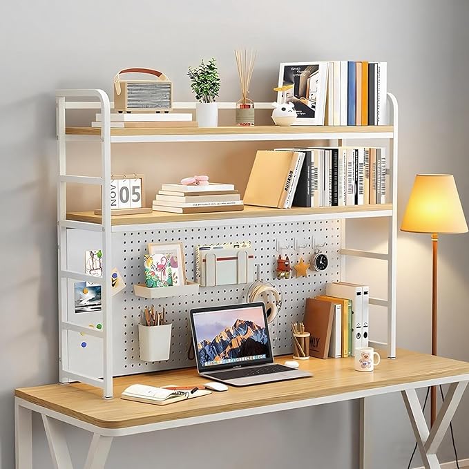 ZWCQSYS 2-Tier Desktop Bookshelf Hutch by ZWCQSYS
