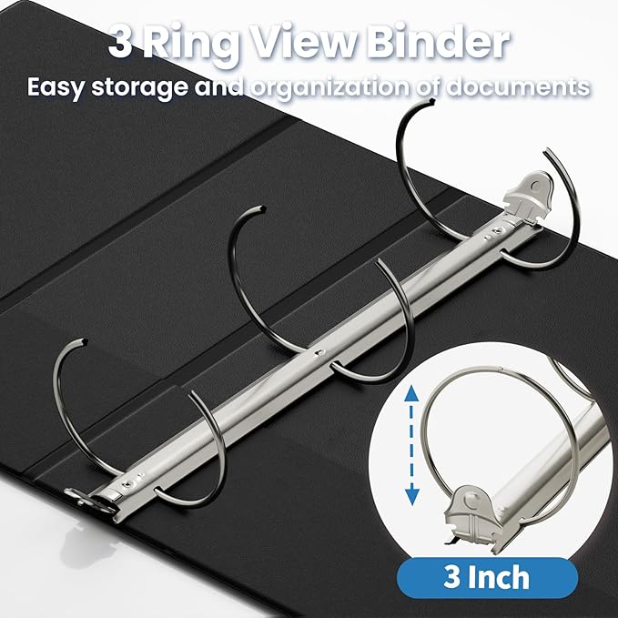 SUNEE 3 Ring Binder 3 Inch 1 Pack - Image 3