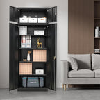 TaskStorz Storage Cabinet, 87 Inch Tall Metal Storage Cabinet - Image 2