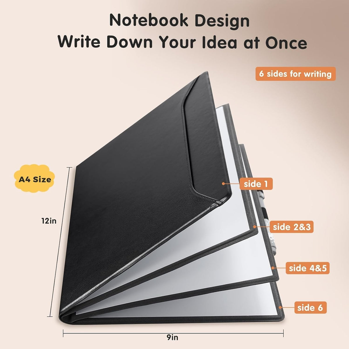 CoBak 6 Sides Portable White Board 12x9 inch (A4)