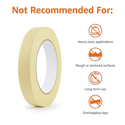 Amazon Basics Masking Tape, 0.7 inch x 180 feet - Image 5