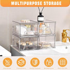 Stebopum 6 Pack Stackable Makeup Organizer, 4.4'' Tall Acrylic Bathroom Makeup - Image 4