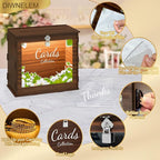 DIWNELEM Wooden Wedding Card Box - Image 3