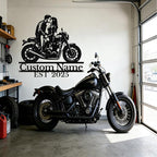 Custom Motorcycle Couple Metal Signs Personalized Biker Couple Name Sign Custom - Image 6