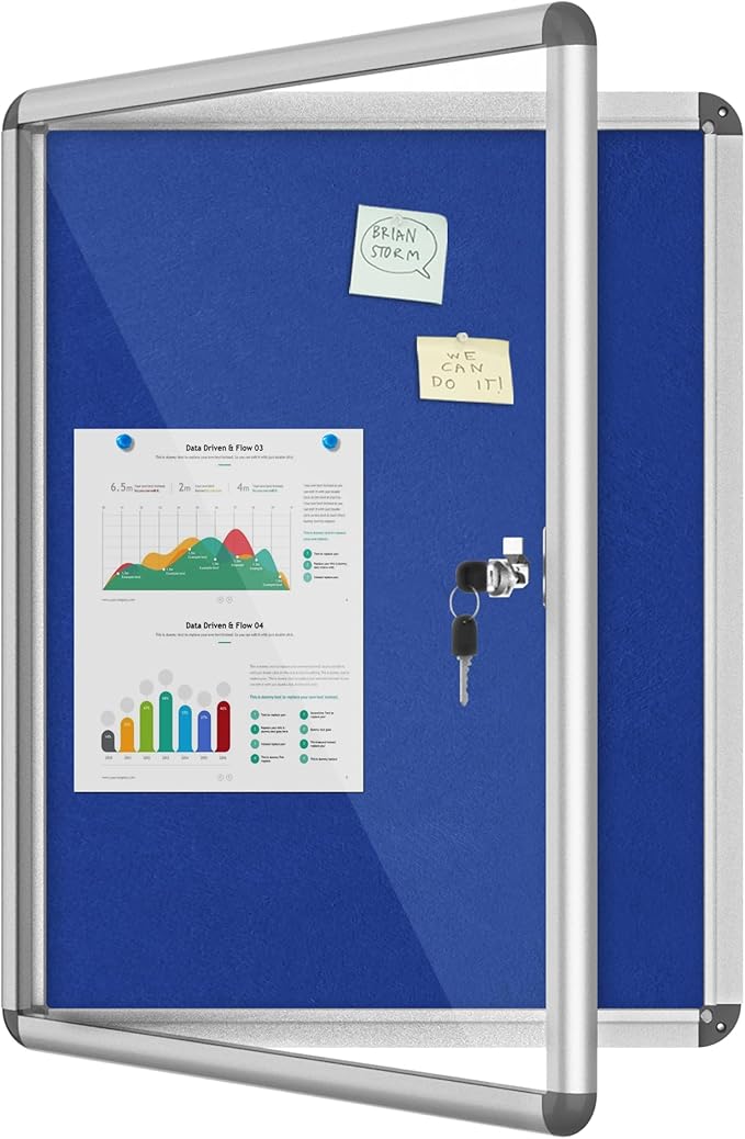 Mifuro 26"x20" Enclosed Bulletin Board, Lockable Weather-Resistant Aluminum by MifuroOfficeProduct