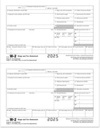 W2 Forms 2025, 6 Part Tax Forms, 25 Employee Kit of Laser Forms Designed - Image 5