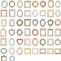 50 Pcs Vintage Embossed Frame Stickers for Scrapbooking - Aesthetic Retro Photo Frame Decals for DIY Journals, Phone Cases, Laptops, Water Bottles & Gifts