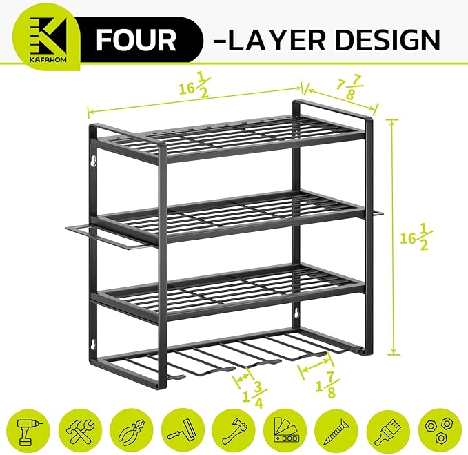 KAFAHOM Power Tool Organizer, Garage Tool Organizers and Storage, Drill Holder - Image 4