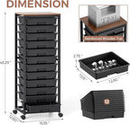 SYKIARIOL Rolling Cart with Drawers, 12 Drawer Rolling Cart, Rolling storage - Image 3
