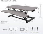 VIVO 36 inch Desk Converter, K Series, Height Adjustable Sit to Stand Riser - Image 3