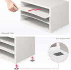 Ballucci Paper Organizer, 3-Tier Stackable Wood Desk Organizer, Document File - Image 6
