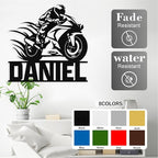 Custom Motorcycle Metal Signs Personalized Dirt Biker Name Sign Custom Garage - Image 4