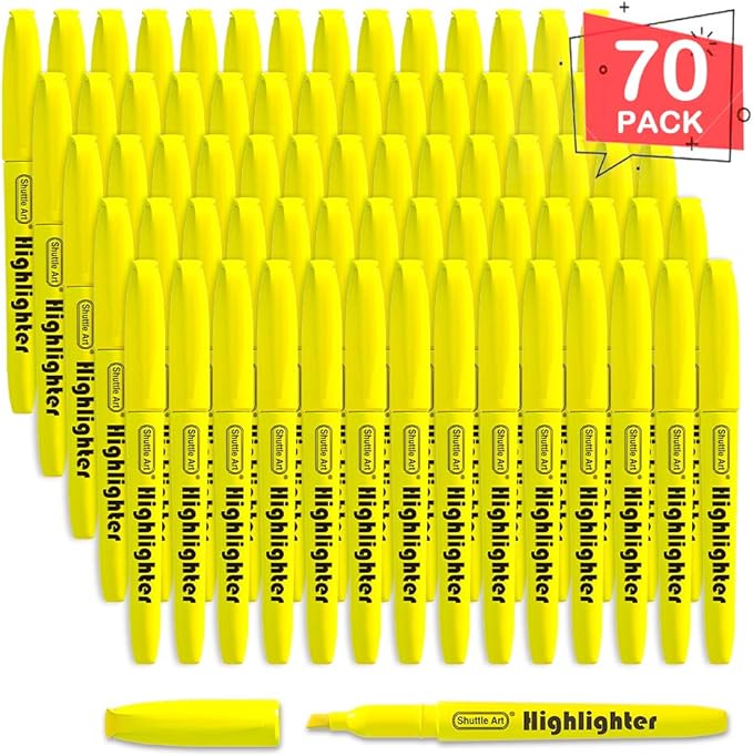 Shuttle Art 70 Pack Highlighters, Highlighter Markers Bulk in Vibrant Color - Image 2