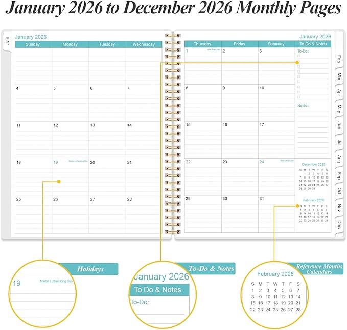 2026 Planner - Weekly Monthly Planner 2026 from January 2026 to December 2026 - Image 4