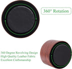 Hennaja Round Leather Art Supply Organizer, Remote Control Holder, 360 Degree - Image 4