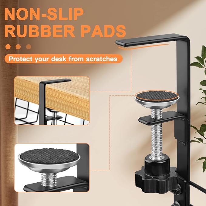 NoDrill 2 Pack 15.7" Under Desk Cable Management Tray, Sturdy Metal Cord - Image 5