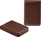 Outus 2 Pieces Business Card Holder, PU Leather Business Card Case Pocket Wallet - Image 4
