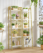 Hzuaneri Ladder Shelf, Bookshelf Bookcase, Freestanding Corner Storage Shelve - Image 8
