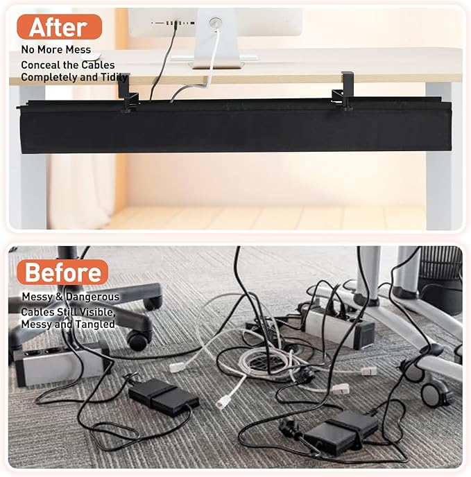 MAXECHO Under Desk Cable Management Tray 48" - Image 5