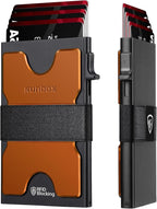 RUNBOX Slim Card Holder Wallet for Men, Minimalist RFID Blocking Wallet by RUNBOX