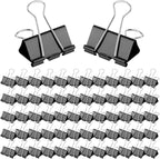 60 Pack Large Binder Clips 1.6 Inch, Binder Clips Large Size, Big Paper Clamps by Unknown